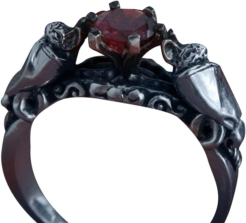 sleeping Bats ring, elegant bat ring, vampire, goth ring, engagement ring, sterling silver handmade.