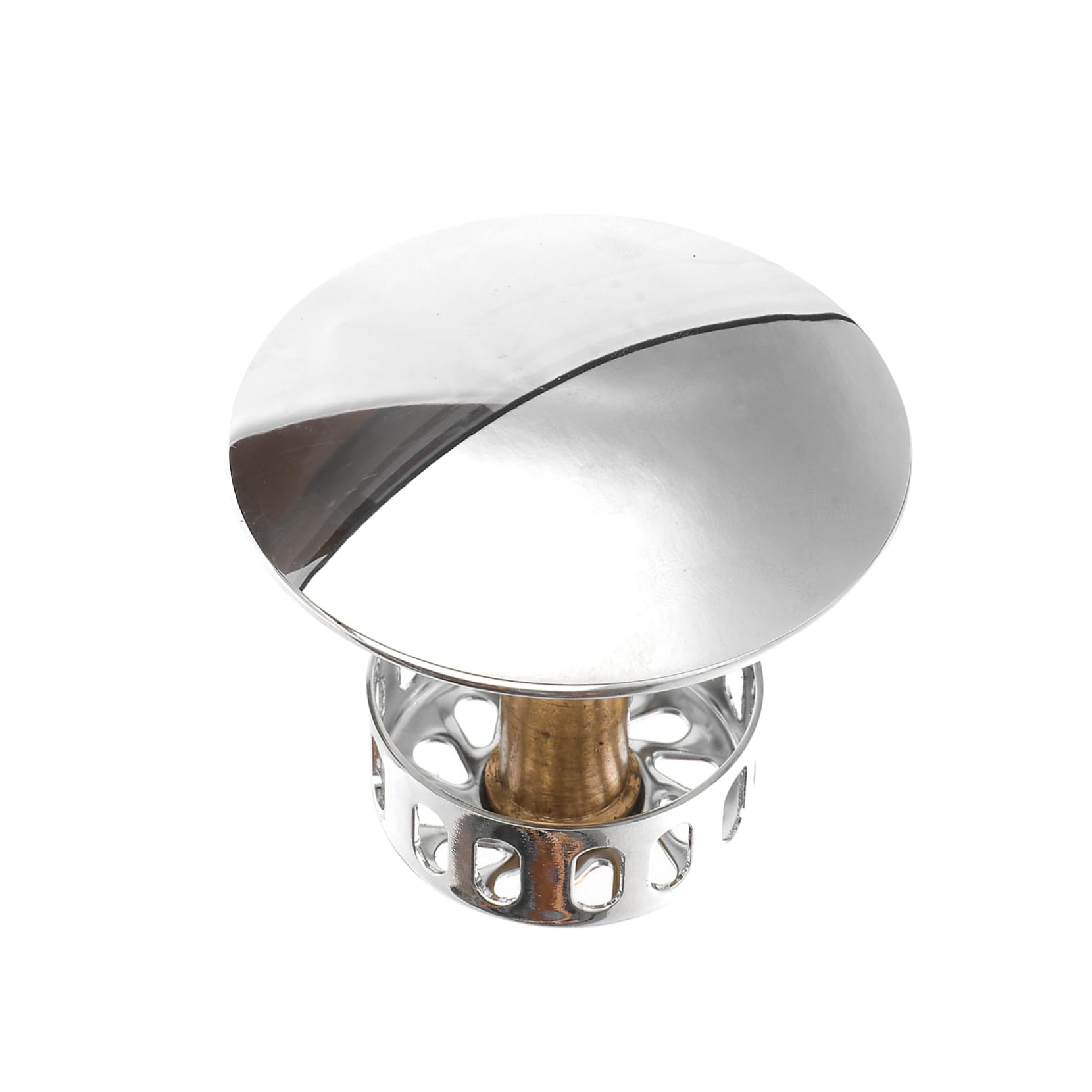 KONTONTY Full Copper Tub Drain Plug Replacement Up Waste Plug for Bathroom Durable Brass Stopper with Modern Design Button Operation Compatible with Overflow Basins