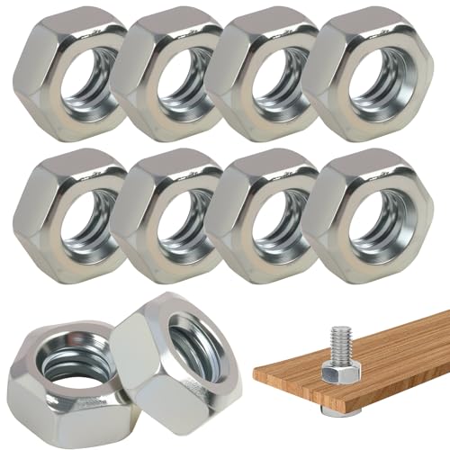 1/4 Zoll Sechskantmuttern - Rostfreie Verbindungsmuttern für Kameragewinde, Stativ & Teleskop - Langlebig und Robust - Befestigungsschraube aus legiertem Stahl Robust Es wird nicht rosten (10)