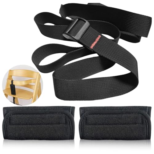 GXGM Arnes Seguridad Bebe, Cinturón De Seguridad Infantil Para Trona Portátil/Stokke Tripp Trapp, 1 Correa Universal Para Trona, Con 2 Almohadillas Protectoras