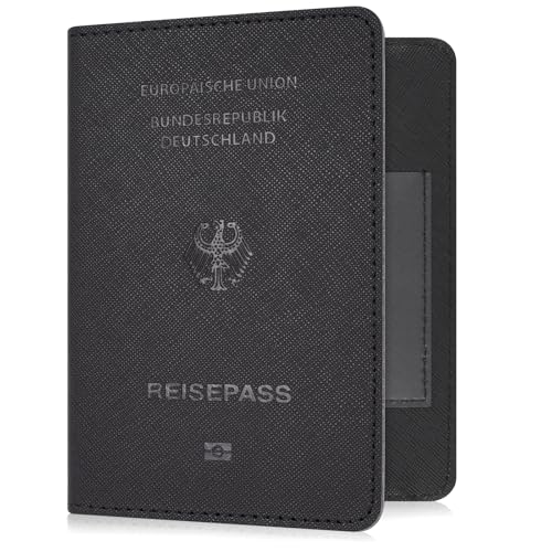 YAVIV Reisepasshülle für Reisen mit RFID-Schutz für Damen&Herren Schwarz