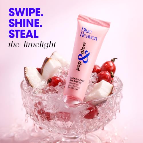 Image of Blue Heaven Pop & Glow Eye & Cheek tint blusher for face makeup, Blush enriched with Rosehip and Coconut oil - Horizon Mauve, 12ml