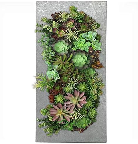 Vandue Modern Home Living Wall Galvanized Steel/Zinc Succulent Planter (Aged Zinc, 12 Pocket)