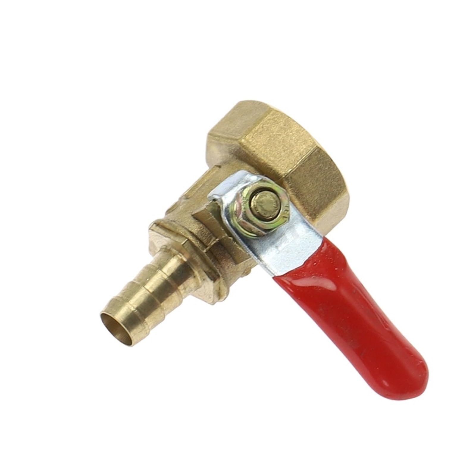 Robinet à boisseau sphérique 1/4" avec raccord cannelé 8mm en laiton pour tuyau