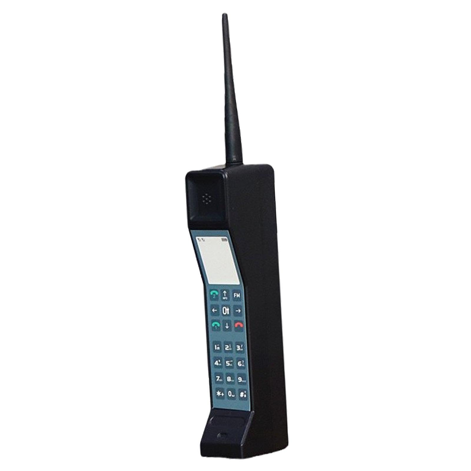 ALCXAZS Vintage Brick Cell Phone Ornament for Creative Craft Collectible For Office Desk Which Is Very Suitable For Photo Studio Photography Old Fashioned, Black, 4x6x31cm