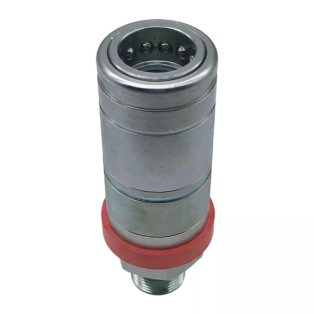 Attacco rapido idraulico femmina M22 x 1,5 1/2" compatibile John Deere 6400 6410 6420 acciaio argentato