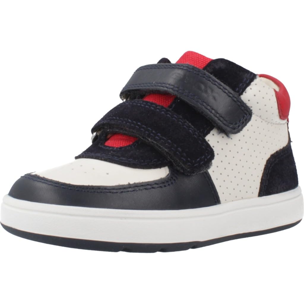 Geox Baby B BIGLIA BOY A Sneaker, White/Navy, 4.5 UK Child