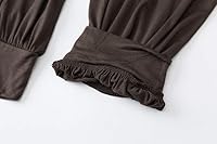 Vista 118 de Pantalones de algodón modal para mujer de AvaCostume, pantalones suaves para practicar yoga o deportes. Rojo vino