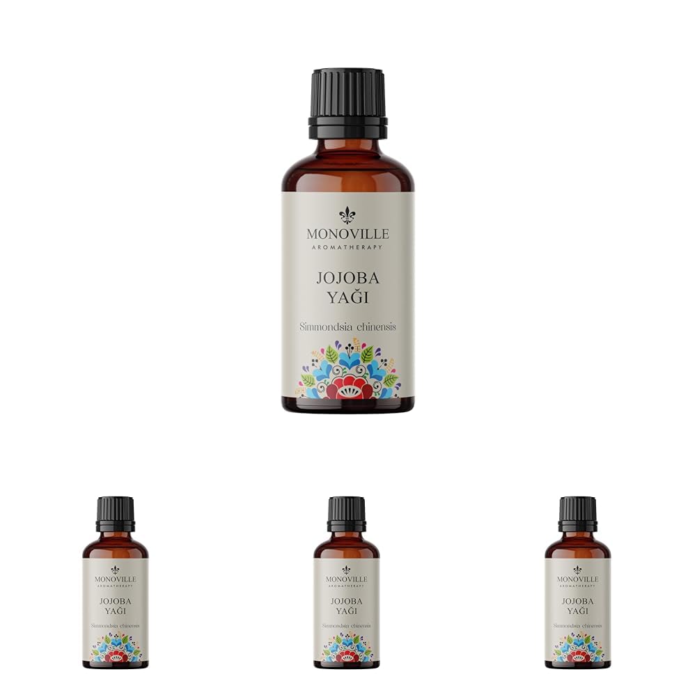 Monoville Jojoba Yağı 30 ml Soğuk Sıkım%100 Saf ve Doğal (Jojoba Oil) (4 paketi)