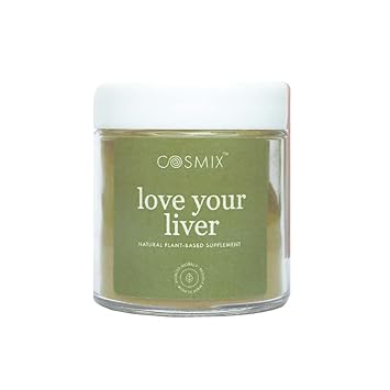 COSMIX - Love Your Liver | For Liver & Kidney Detox | Superfood Blend with Bhumi Amalaki, Milk Thistle & Turmeric | 60g(40 servings)| No Preservatives, No Added Sugar | Vegan