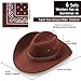 Zhanmai 12 Pcs Cowboy Hat and Bandana Cowboy Cowgirl Hats Bulk Western Party Costume Halloween Accessory(Coffee Color)