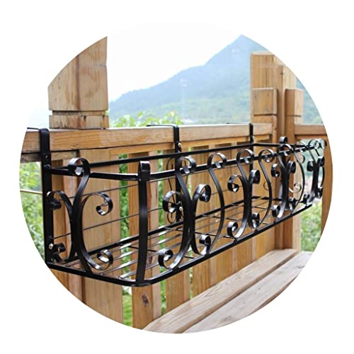 Portavasi In Ferro Battuto Per Ringhiera Balcone – Fioriera Pensile – Supporto Per Piante, Forte E Antiruggine – Dimensioni Multiple (da 60 A 120 Cm)