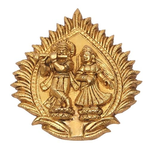 Image of POSHIFY Brass Radha Krishna Door and Wall Hanging for Luxury Home Decor, Gift Giving, and Spiritual Inspiration, Handcrafted Door Hanging, Wall Decor, Luxury Home Decor, Spiritual Dcor - 973