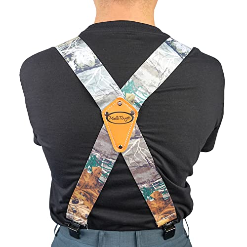 Melotough NO Men'S Industrial Strength Camo Suspenders Partial Elastic Tradesperson'S Suspenders 2 Inch Wide Tool Belt Suspenders thumb #7