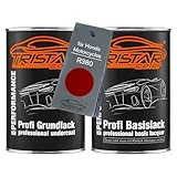 TRISTARcolor Peinture moto Kit pot prêt à la pulvérisation pour Honda Motorcycles R380 Grand Prix Red peinture de fond + peinture de base 2 litres 2000 ml