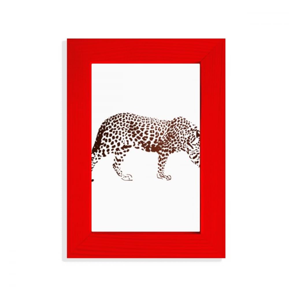 Cadre photo rouge guépard pour réveiller la décoration de votre salon