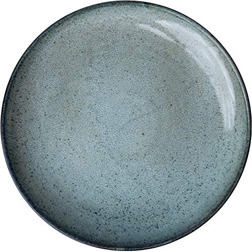 AAJKA Plate Plate Dish Household Round Dish Coarse Ceramic Tableware Breakfast Fruit Flat Plate Dish Tableware