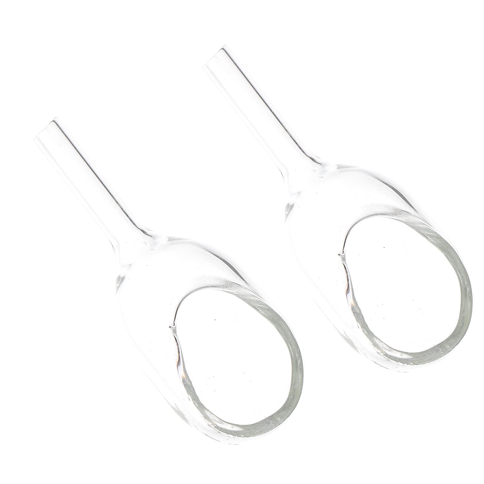 2 Stück Robuster Runder Wiegeschiffchen aus Klarem Glas mit Kegelförmigem Ausguss für Labor und Präzises Abwiegen von Proben