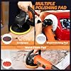 Protmex Cordless Car Buffer Polisher w/ 2x2000mAh 21V Batteries, 6 Inch Car Buffer Waxer Kit, Car Polishing Machine w/Extra 18 PCS Attachments & 6 Variable Speed