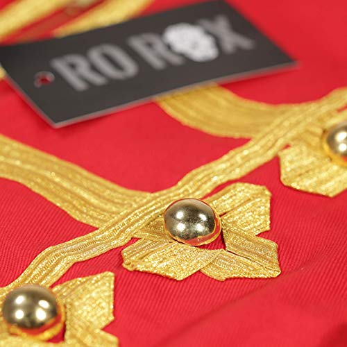 Ro Rox Sleeveless Marching Band Drummer Parade Military Jacket, Lightweight Vest for Stage Performances, Steampunk Parties3