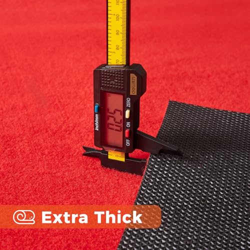 Tapete corredor rojo 4ftx10ft extra grueso antideslizante miniatura 6