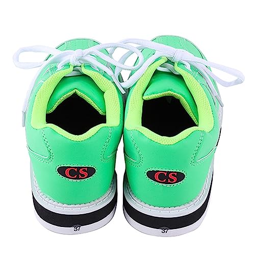 ONAIC Womens Bowling Shoes Leather Lightweight Breathable Bowl Trainers Non-Slip Indoor Bowling Sport Shoes 5
