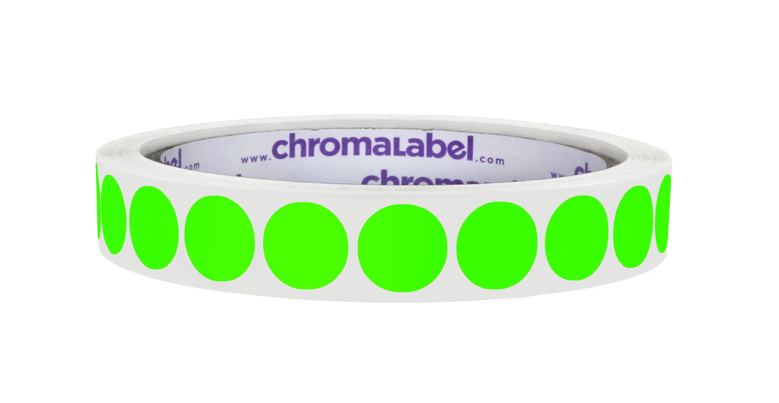 ChromaLabel 0.50 Inch Round Label Permanent Color Code Dot Stickers, 1000 Labels per Roll
