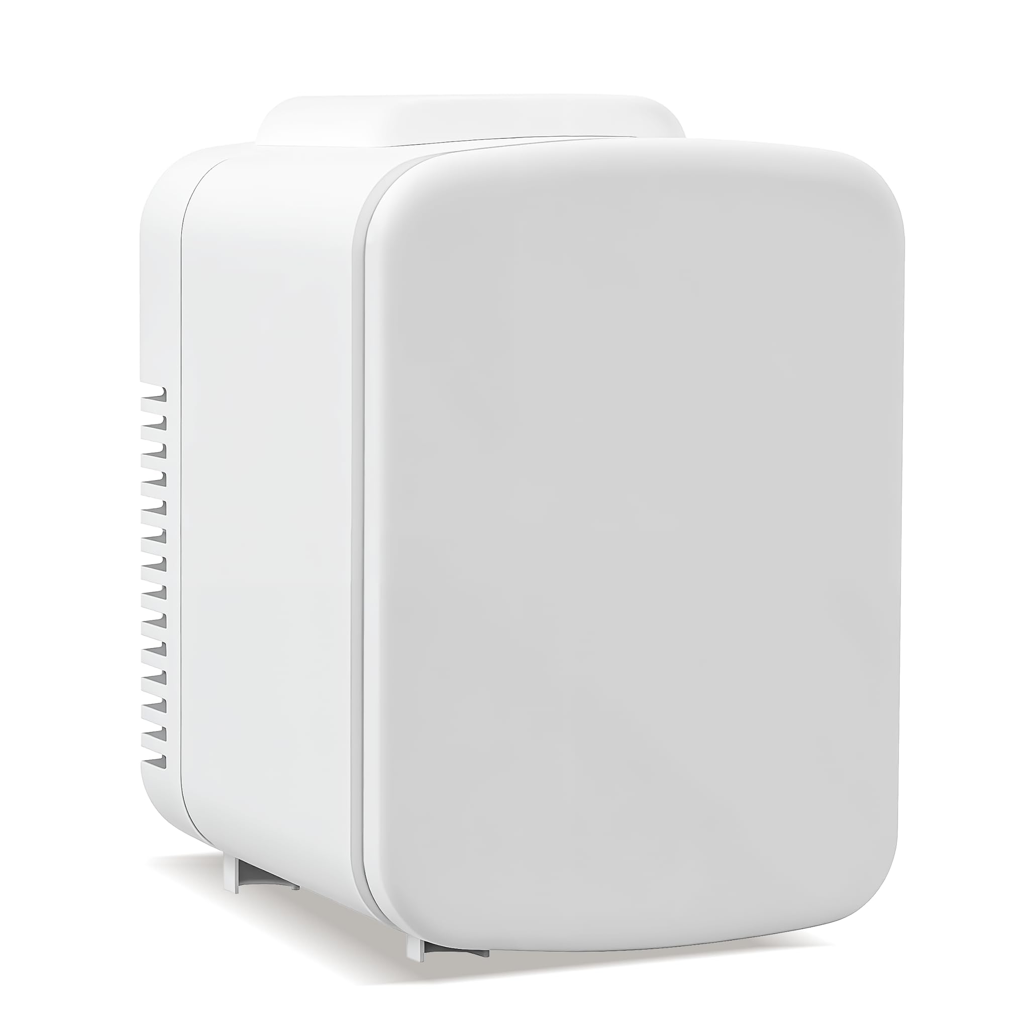 HealSmart Mini Fridge, 4 Liter/6 Can Portable Freon-Free Small Refrigerator, Compact Cooler & Warmer for Beverage, Food, Cosmetics, 4L, White