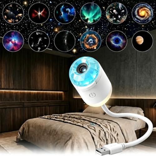 KoudHug 2-in-1 Galaxy Ocean HD Smart 5D Holographic Night Light Projector by KoudHug - Used condition - US$18.61