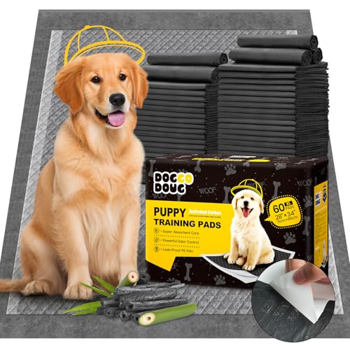 Image of Charcoal Puppy Pads X-Large 28 inchx34 inch 60 Count with Adhesive Tabs