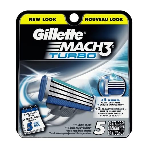 Gillette Mach3 Turbo Cartridges 5 count WLM