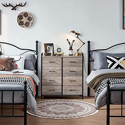 LINSY HOME Dresser with 8 Drawers, Wood Top Dresser for Bedroom, Large Capacity Dressers Organizer Chest of Drawers for… - Image 6