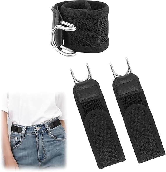 1Pair, Buckleless Belt for Men & Women | Elastic Stretch Waist Belt with Metal Hook | Invisible No Buckle Belt for Jeans, Trousers & Uniforms | Adjustable Comfort Belt for Daily Wear-image-33