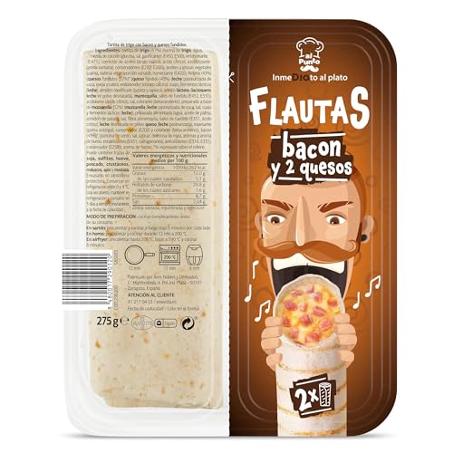 DIA AL PUNTO flautas de bacon y 2 quesos bandeja 275 gr