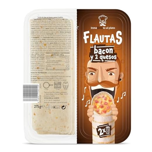 DIA AL PUNTO flautas de bacon y 2 quesos bandeja 275 gr