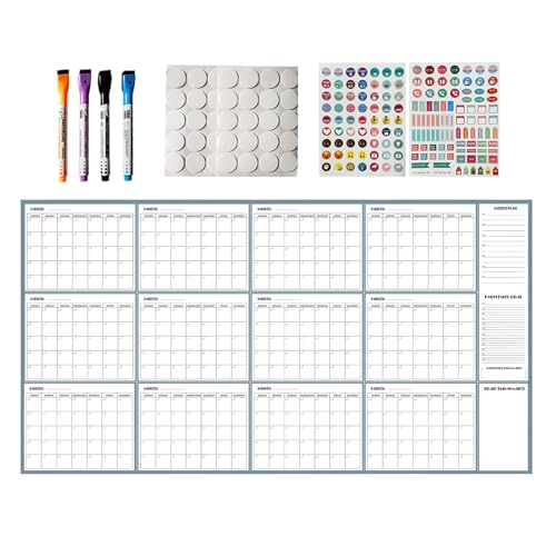 Calendario planificador en blanco para pared estudiantes y profesores organizan su año