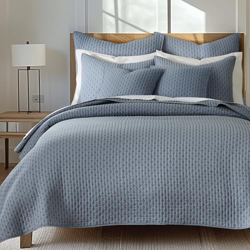 Couette en chambray Levtex Home parure de lit douillette point de croix - 3