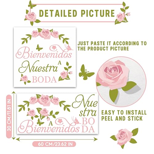 Vinilo decorativo Bienvenidos A Nuestra Boda para boda miniatura 3