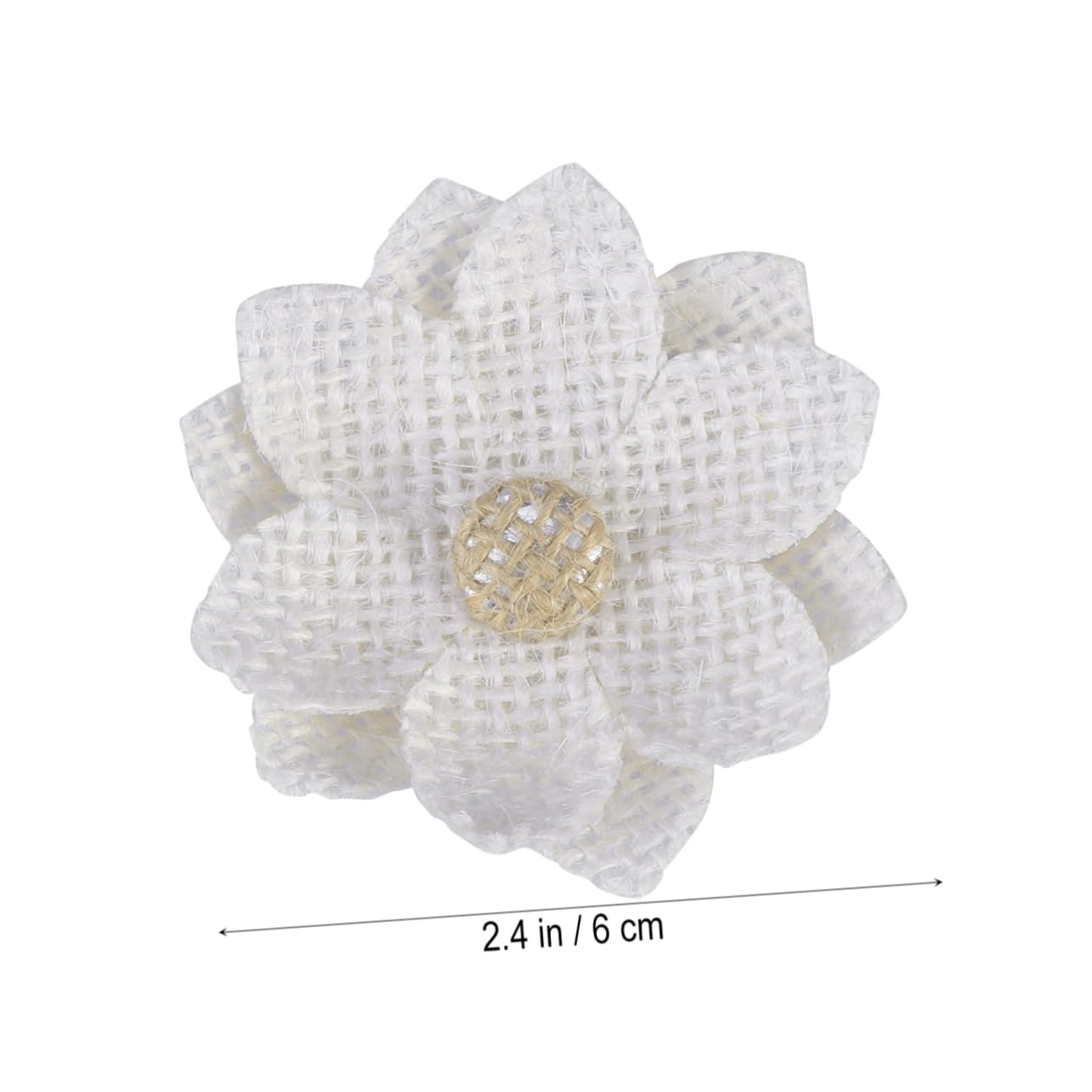 Anneome 30stücke Teiliges Jute-burlap Blüten Rustikale Handgemachte Materialien Für Vintage Hochzeitsdekoration Und Blumenarrangements Weiß