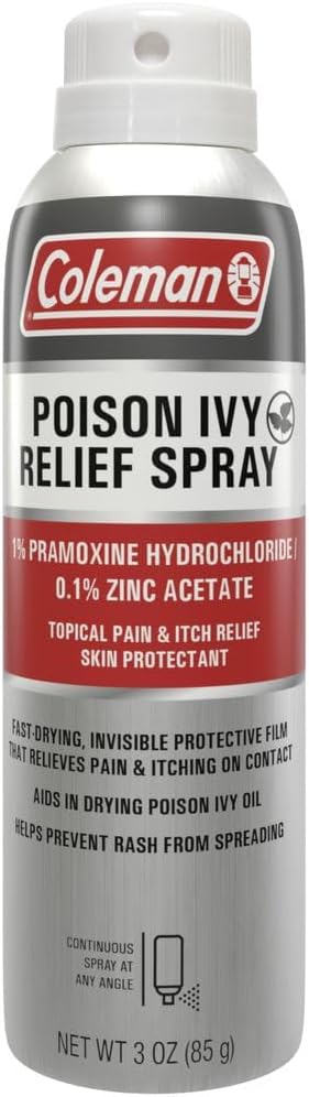 Coleman Poison Ivy Relief Spray, Continuous Spray for Topical Itch Relief, 3oz