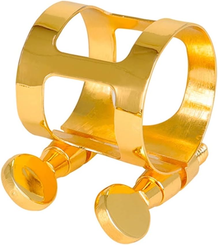 サックスの部品 アルト サックス ブラス ヘッド セット ゴールド グロス ヘッド + キャップ + クリップ サックス楽器 スペシ