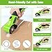 Qidejoy Cordless Cardboard Cutter Electric Scissors, Heavy Duty High-speed Rotary Box Cutter Tools for Fabric, Carpet, Paper, with 2 Blades & Gloves, 4.2V Rechargeable Battery, LED Light, Green