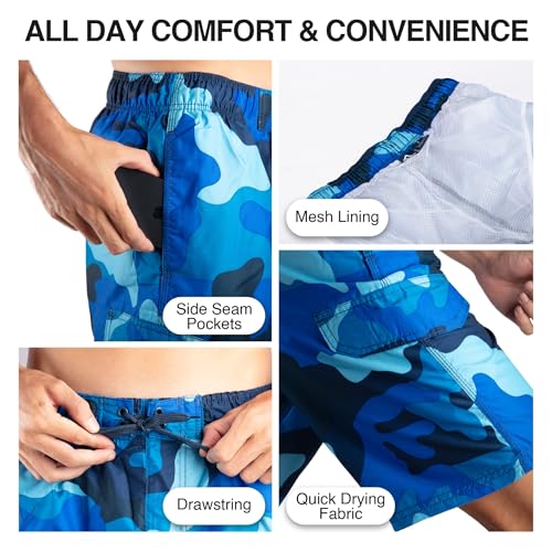 Image of Kanu Surf Men's Big Viper Extended Size Stripe Swim Trunk