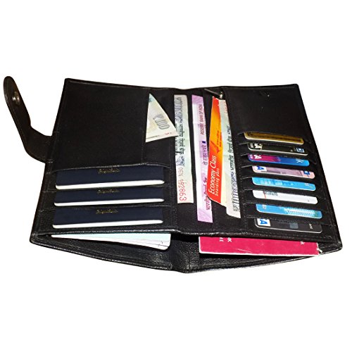 Image of STYLE SHOES Black Smart and Stylish Leather Passport Holder