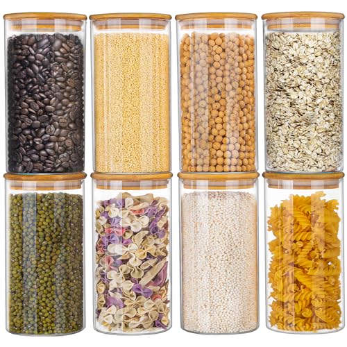8 Pack Food Grade Glass Jars