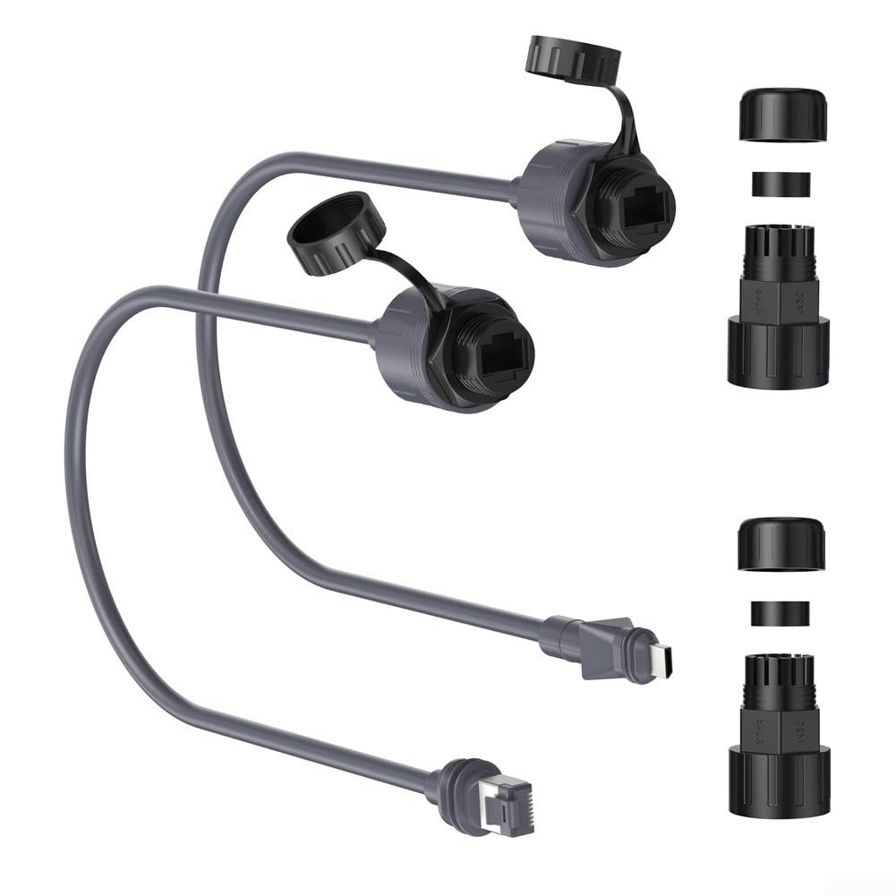 Câble d'extension Ethernet Gigabit RJ45 avec IP68 étanche blindé cordon réseau pour entreprise pour SPX vers routeur 0,5 m