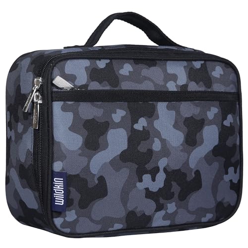 Wildkin Kids Insulated Lunch Box, Black Camo