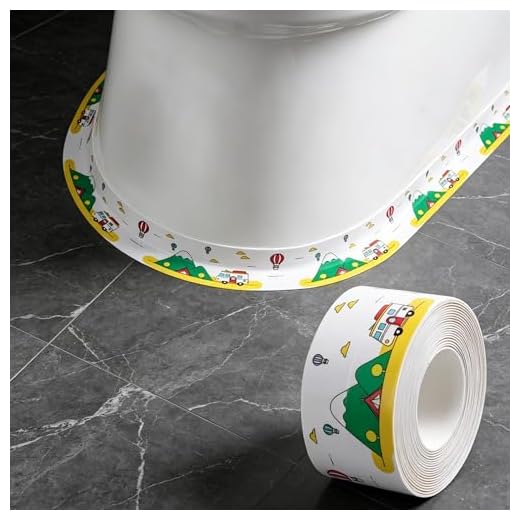 Waterproof Toilet Caulking Strip 1.5m, Bathroom Caulk Tape for Toilet Base Sealing, Sink Wall Gap Filler, Renter Friendly Bathroom Makeover Accessory
