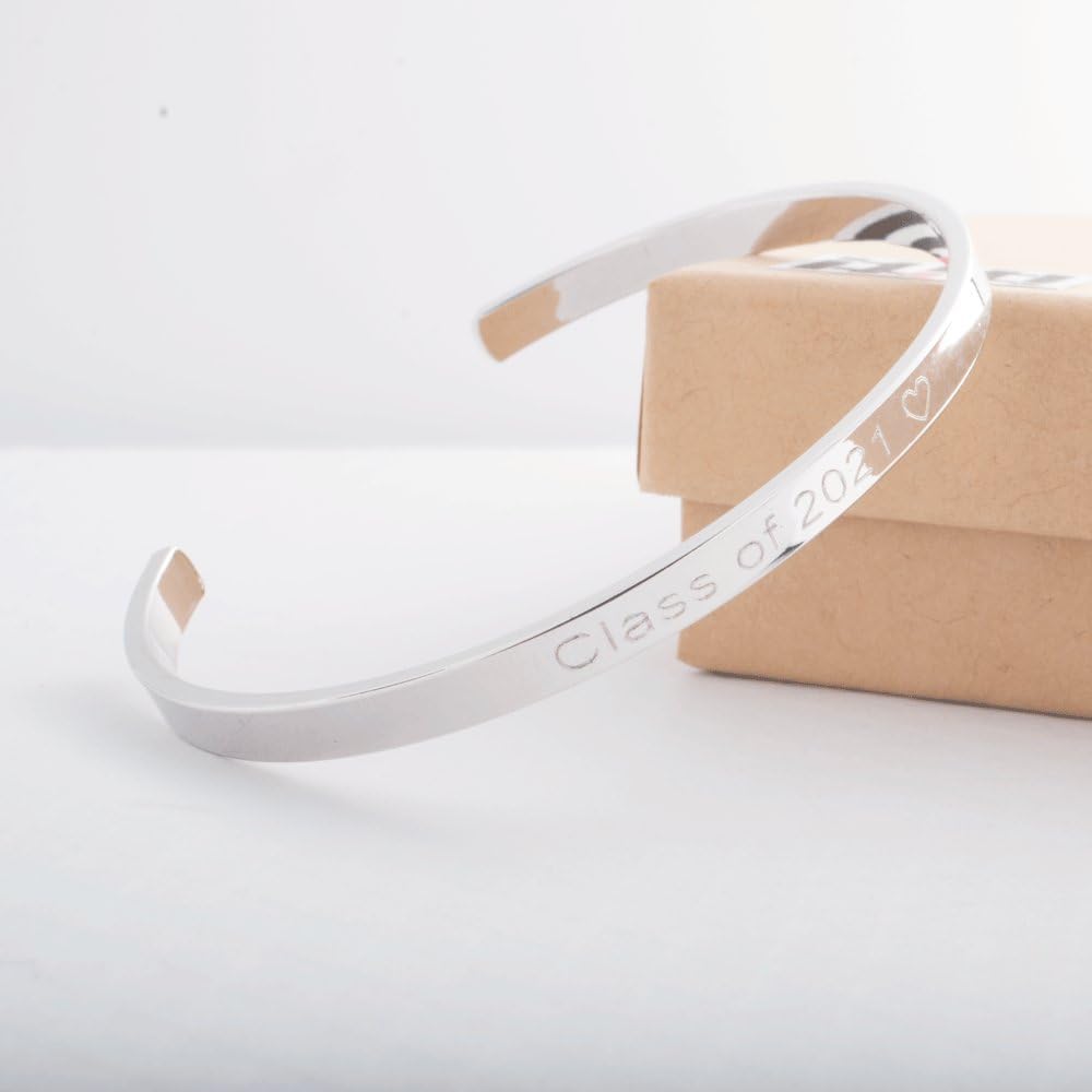 Petite Boutique Personalized Bangle Bracelet Slim Layered Bracelet a Thoughtful and Stylish Gift Custom Engraving