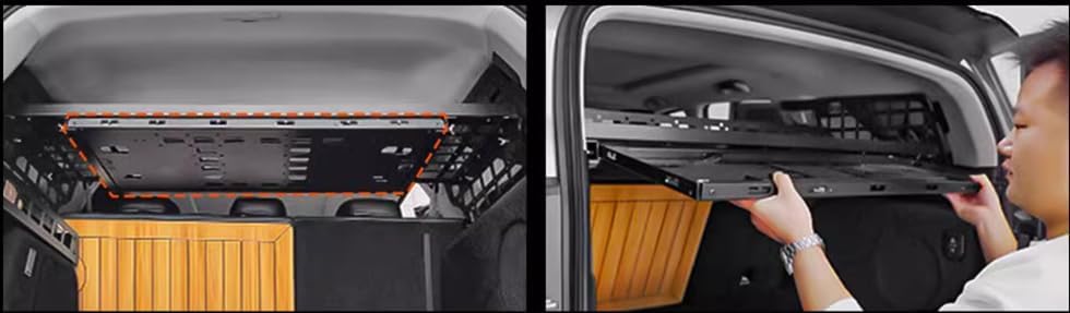 for Toyota RAV4 2019-2024 Car Rear Trunk Molle Storage Panel Foldable Table Car Accessories Gathering Zone
